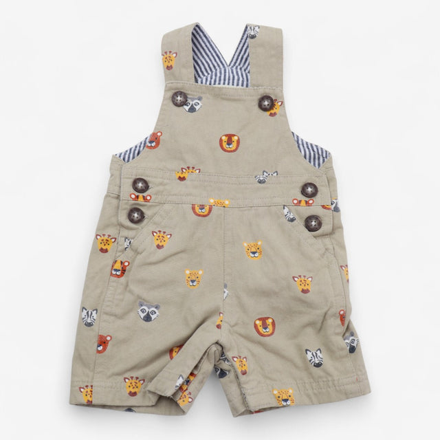 Dungarees Cream safari animals