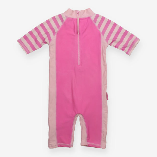 Swimsuit pink ship stripe arms