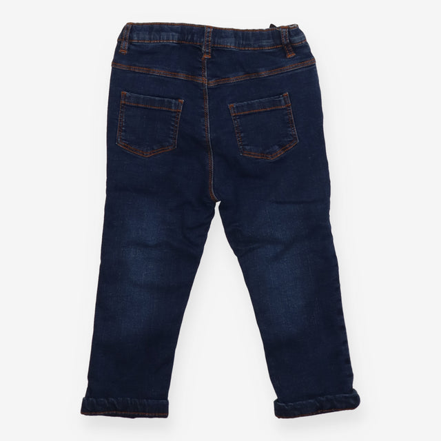 Jeans orange stitching turn up