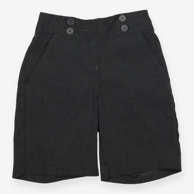 Grey Pull on Uniform Shorts with 4 buttons
