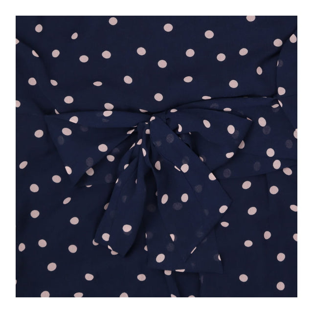 Navy Polka Dot Chiffon Cap Sleeve Maternity Nursin