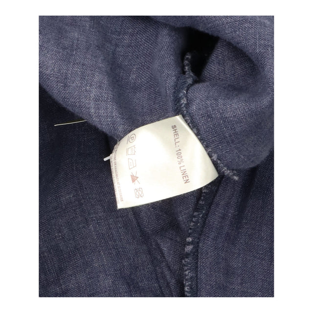 100% Linen Open Front Waterfall Cardigan Jacket Na