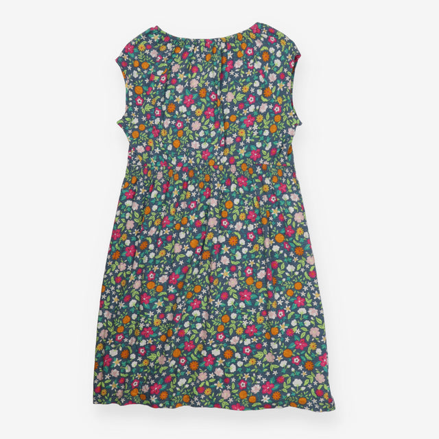 Maternity Dress Navy Floral Organic Cotton Nursing
