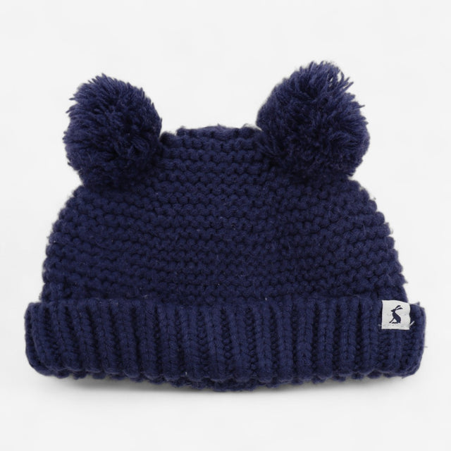 Navy Knitted Bobble Hat