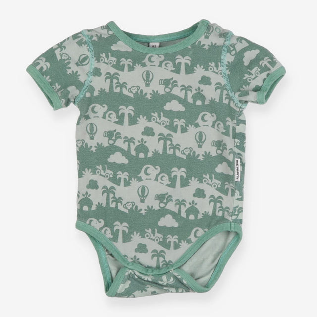 Green jungle waves bodysuit