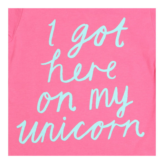 T-Shirt Short Sleeve Pink 'I got here on my unicor