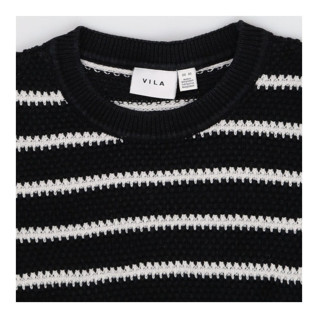 Knitted Long Sleeve Black and White stripe Sweater