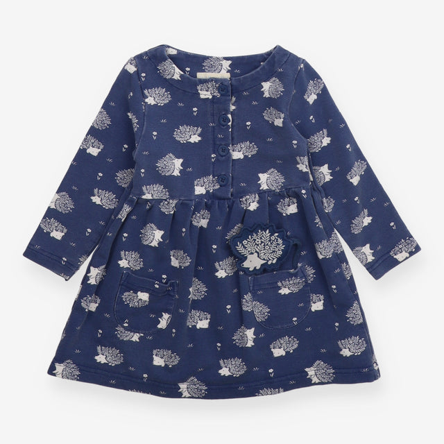 Dress long sleeved navy hedgehog