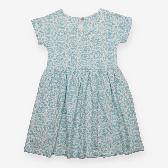 Dress white blue flowers SS jersey
