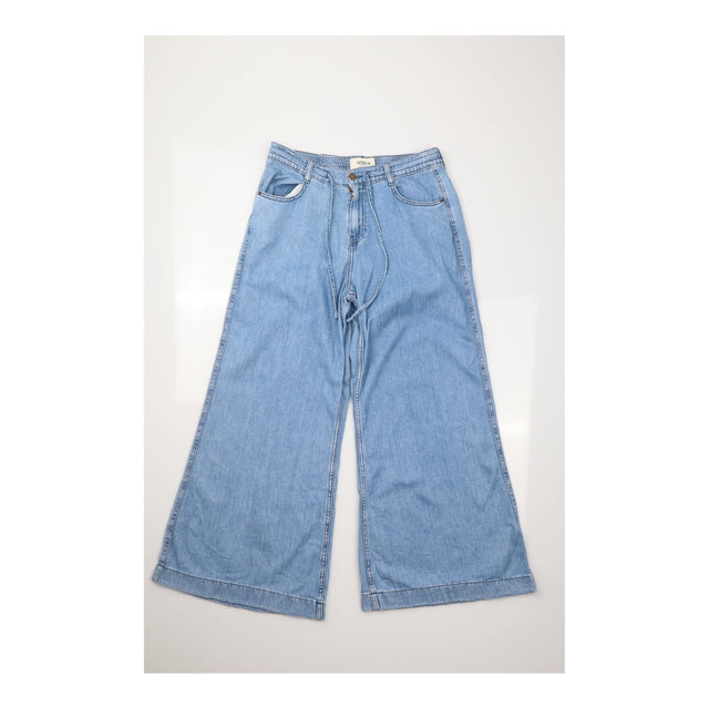 Jeans Light Blue Wash Wide Leg High Waist