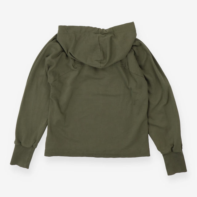 Khaki Green V neck Hoodie