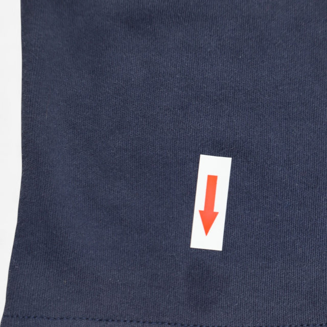 Navy Short Sleeve tee apple worm