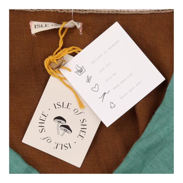Isle of Shee 100% Linen Colorblock Statement Colla