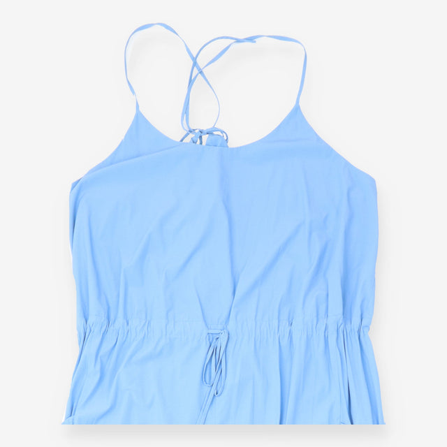 Jumpsuit Blue Wide Leg Drawstring Cami
