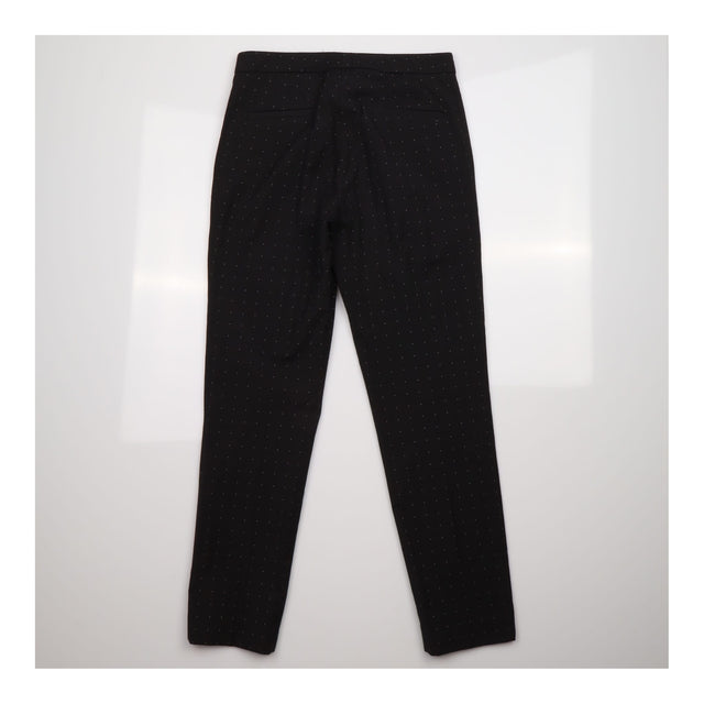 Cotton Blend Polka Dot Tailored Trousers Black