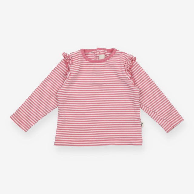 T-Shirt Long Sleeve Dark Pink Stripe