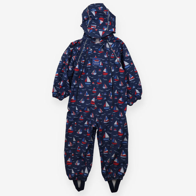 Navy Sailboats Puddlesuit