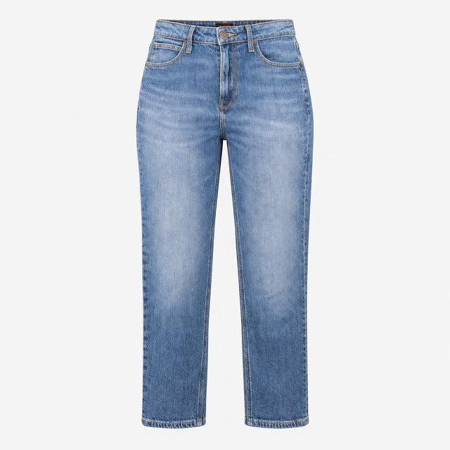 Jeans Carol Straight Leg Mid Wash Blue