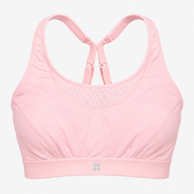 Pink Ultra High-Support Running Sports Bra