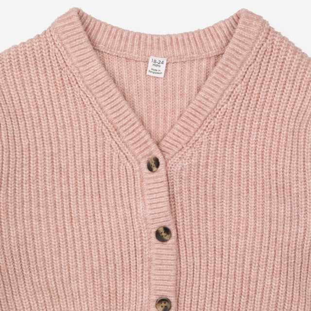 Chunky Knit Cardigan Pink