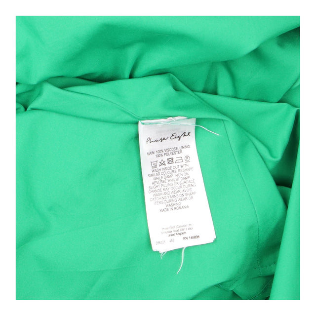 Shirt Dress Emerald Green Tonal Floral Tie Waist