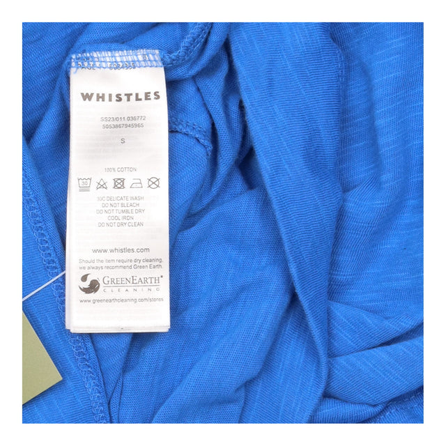 T-Shirt Blue Short Sleeve Crew Neck Slub