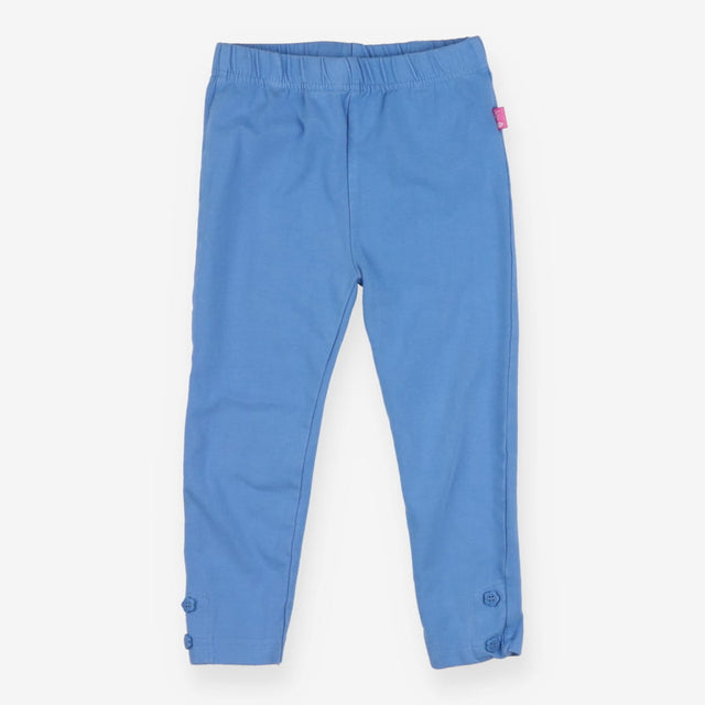 Light Blue Leggings Flower Buttons