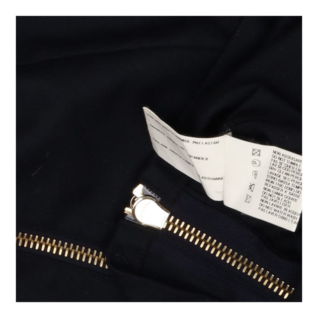 Mini Wool‑Mix Dress – Black with Gold Zip Details