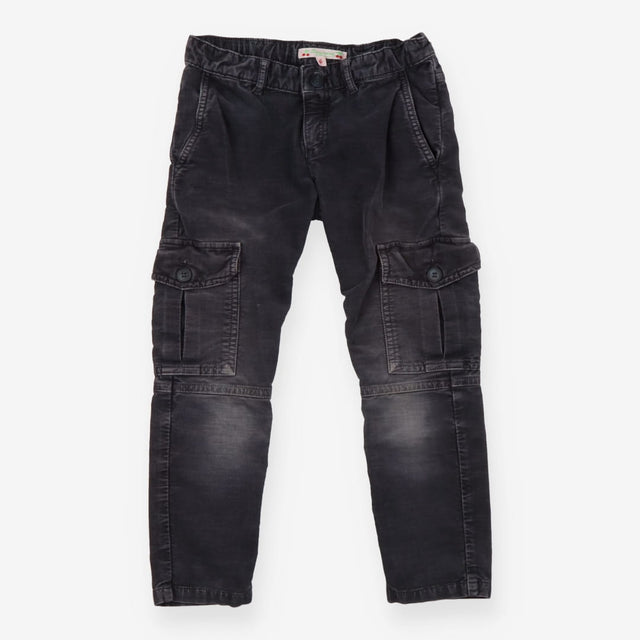 Trousers grey soft cord cargo