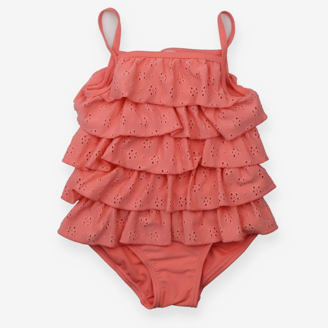 Pink frilly swimming costume