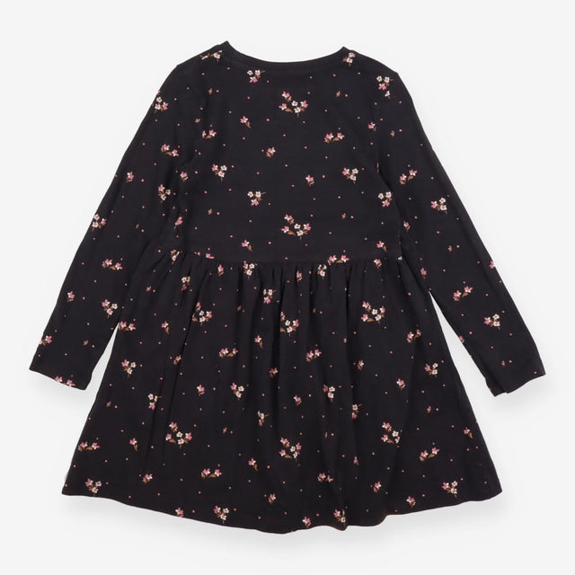 Dress long sleeve black floral
