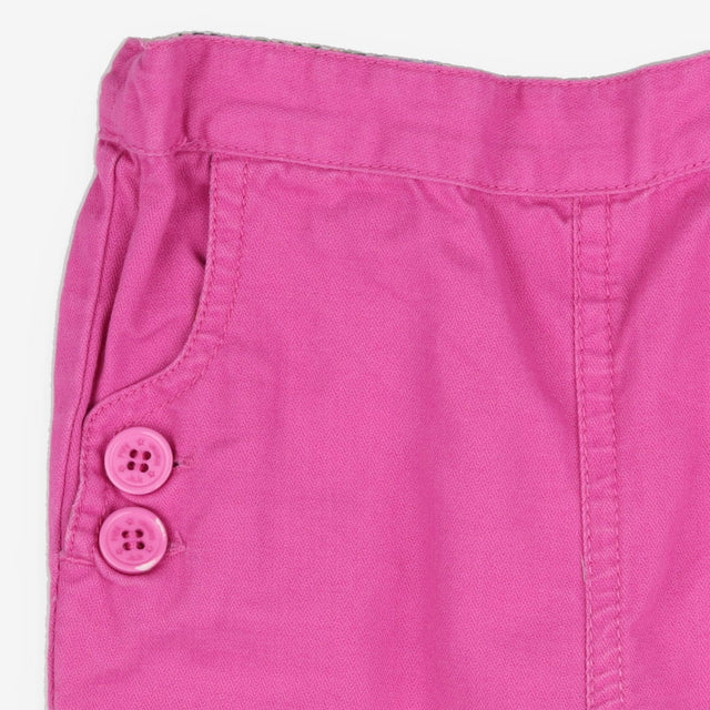 Trousers Pink with Floral Turn Ups