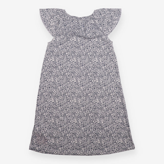 Nightdress jersey blue white flowers SS