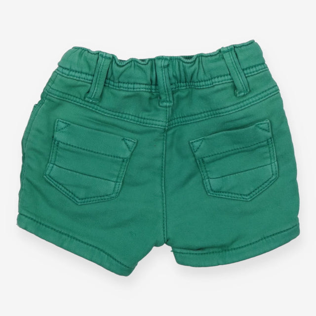 Green Jersey Shorts with Drawstring