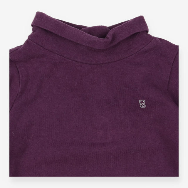 Roll neck top Plum