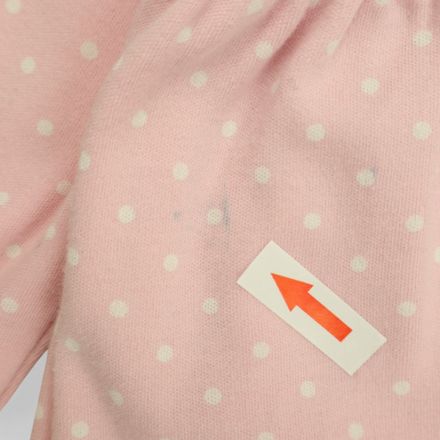 Dress Pink with White Spots and Applique Rabbit an