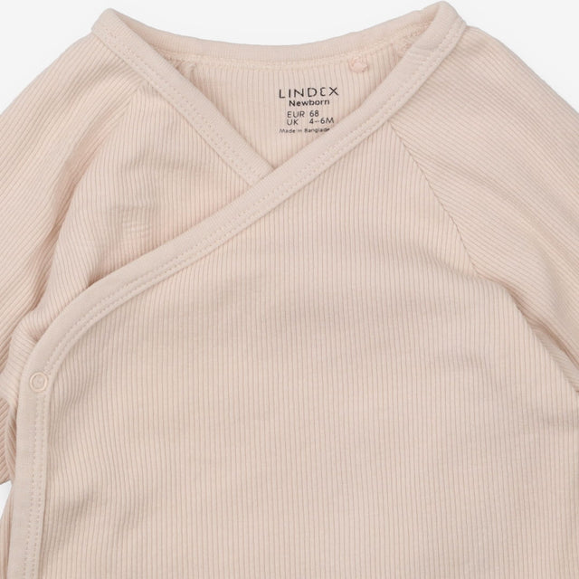 Bodysuit Wrap Over Soft Peach