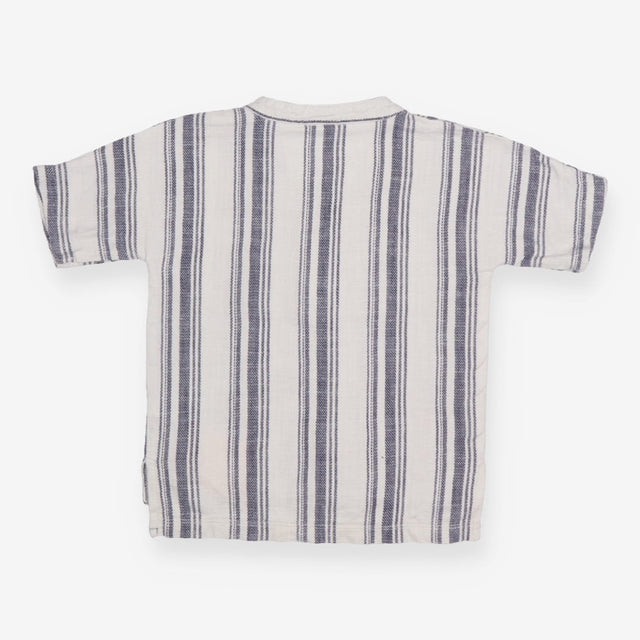 Shirt blue stripe SS