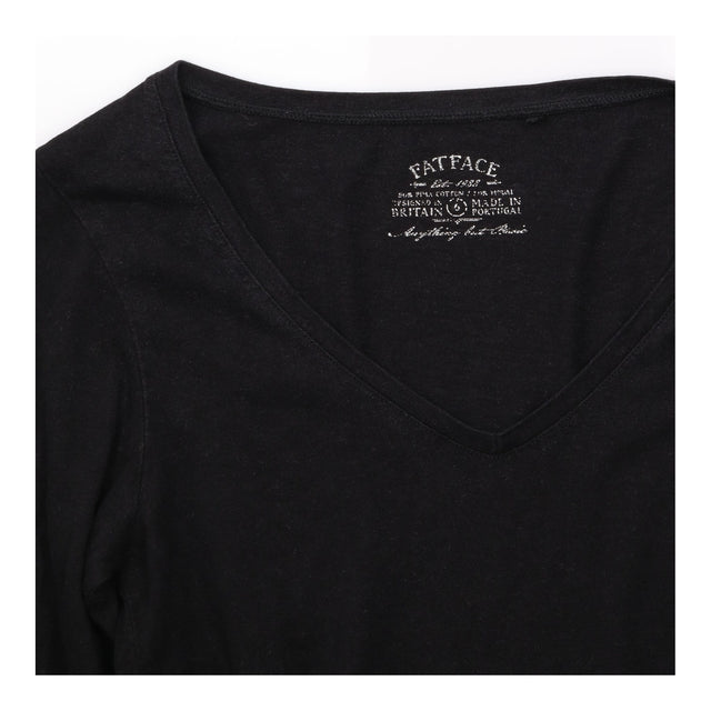 Black Tee V neck Plain