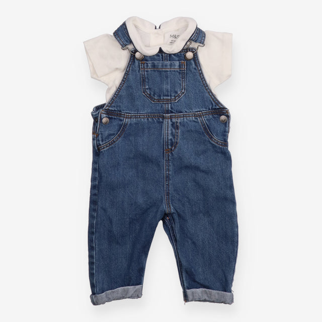 Denim Dungarees and Bodysuit