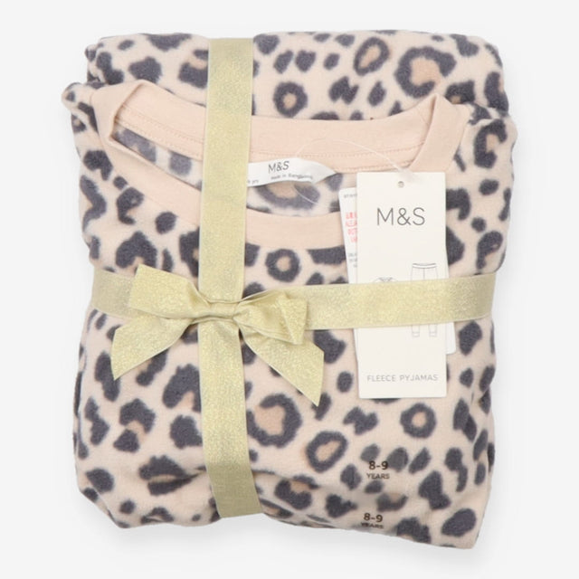 Fleece Pyjamas Cream Leopard