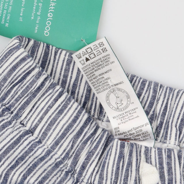 Shorts peter rabbit blue striped