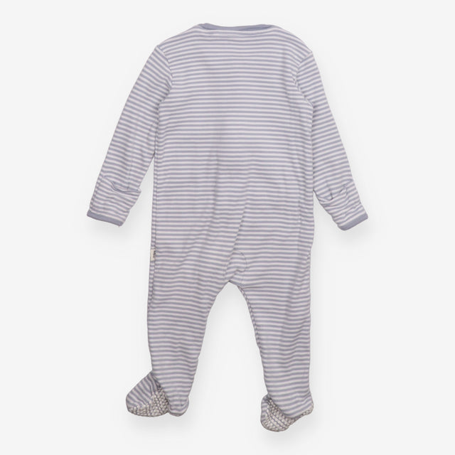 Blue Striped Bear Sleepsuit
