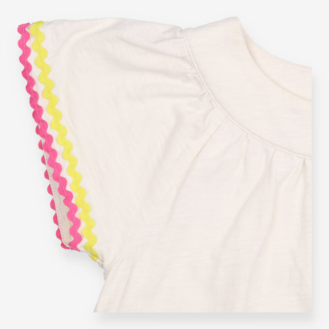 Tunic tee cream with ric rac trim
