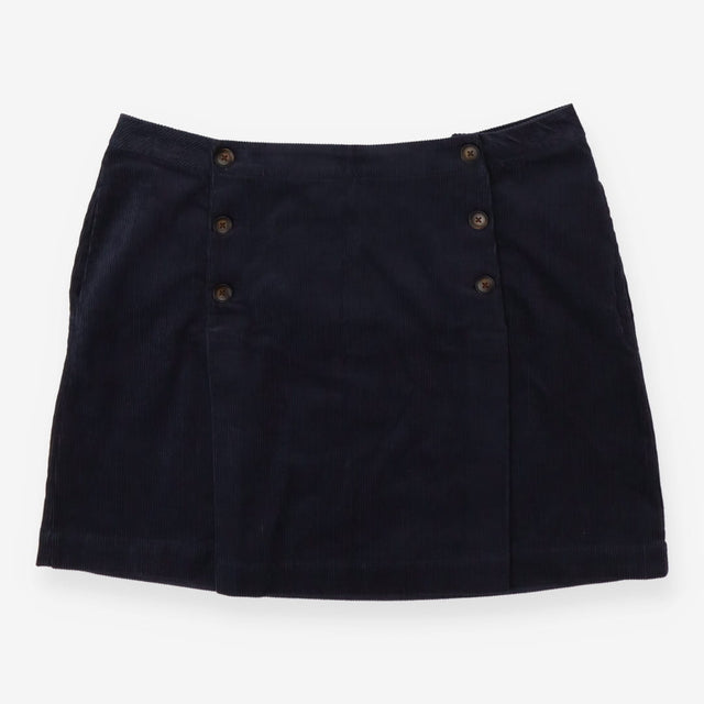 Maize Navy Cord Skirt – Button‑Detail A‑Line Cordu