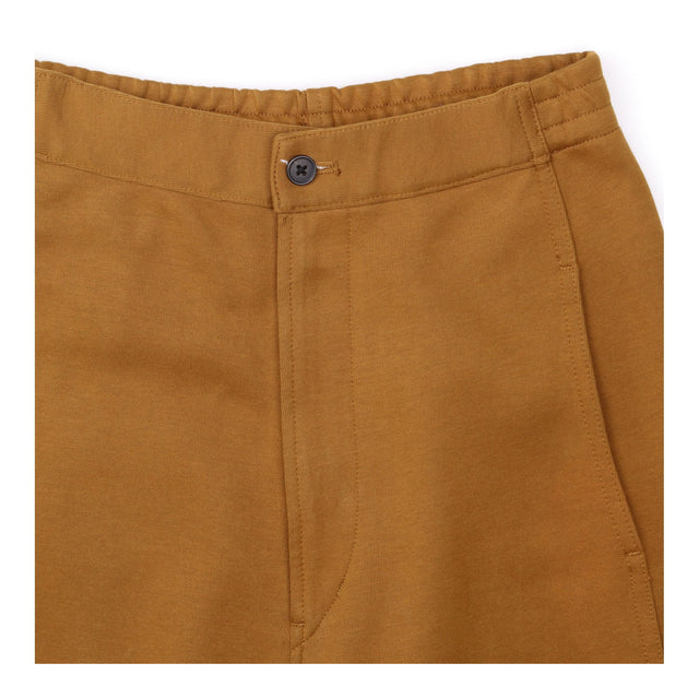 Brown Wide Leg Jersey Drawstring Trousers