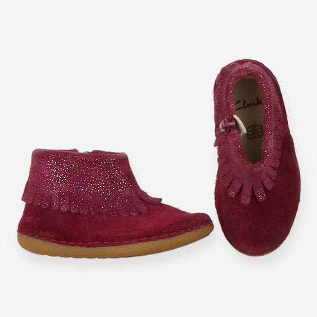 Boots Plum with Sparkle Frill