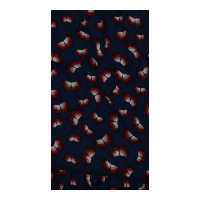 Midi Dress Red White Shamrock Print Ruffled Skirt