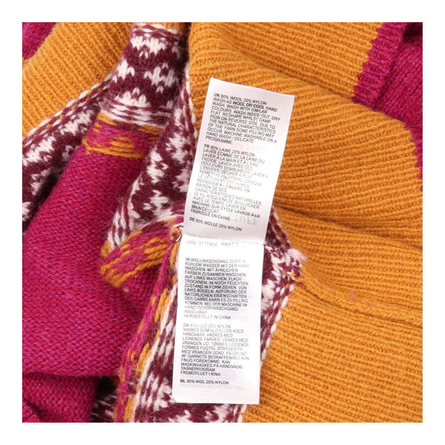 Jumper Pink Fair Isle Wool Blend High Neck