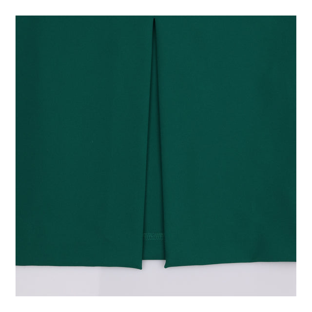 Midi Dress Emerald Green Cross Neck Sleeveless Fit